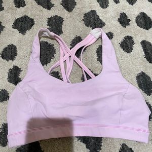LULULEMON PINK FREE TO BE SERENE BRA - SIZE 4 🍋